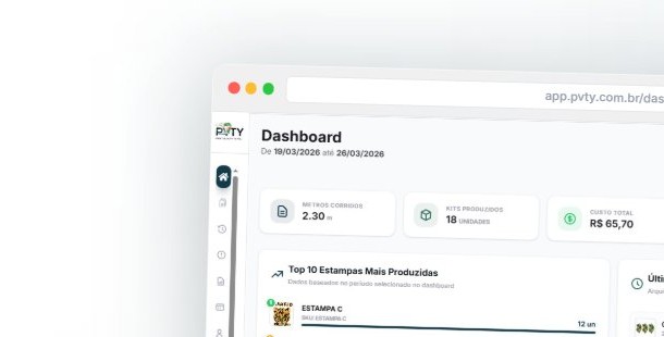 PVTY dashboard com dados